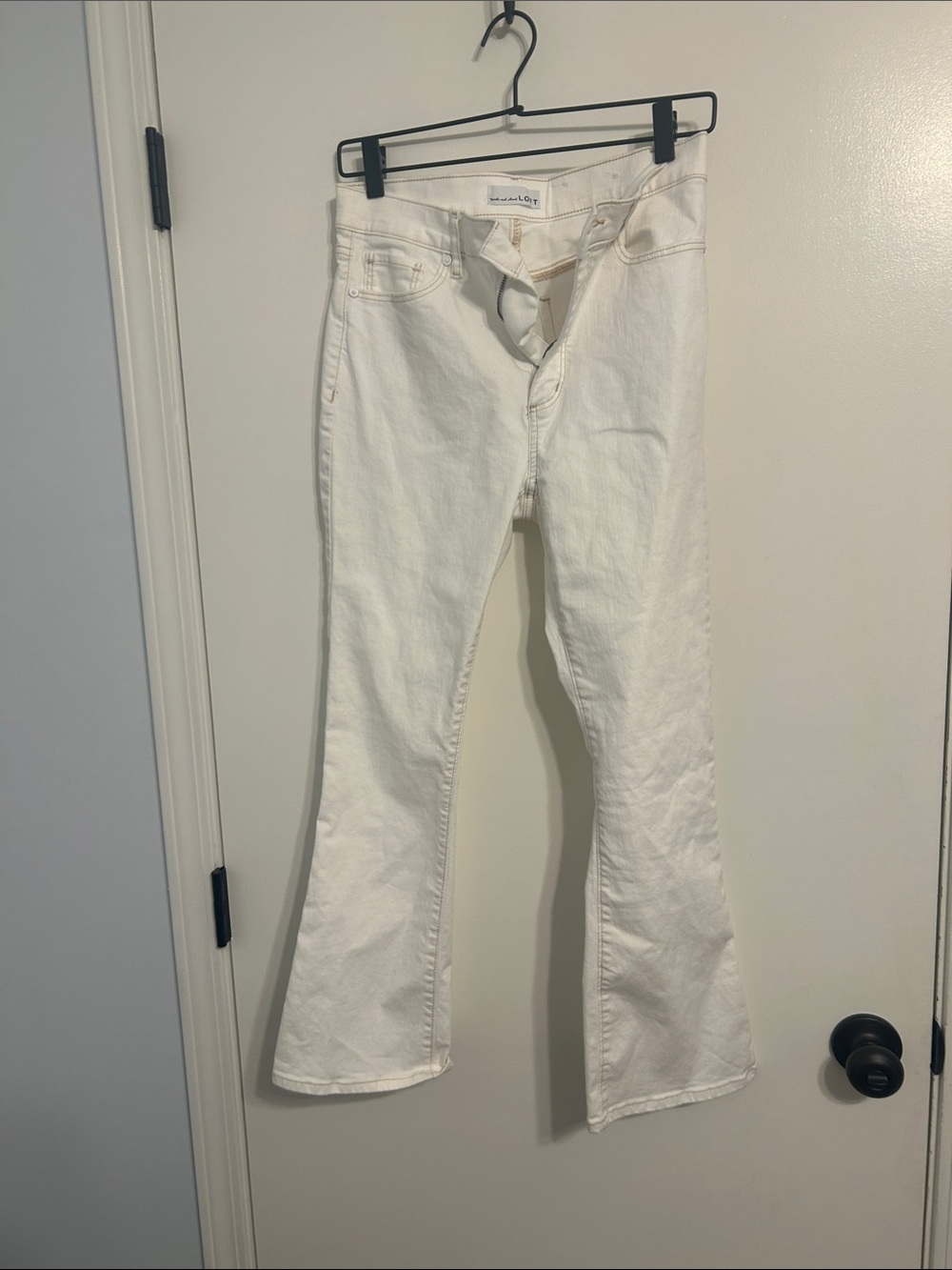 LOFT White Flare Jeans - Women's Off-White Denim